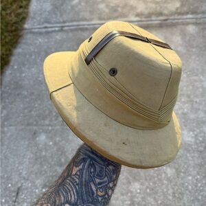 Vintage Bombay Bowler Pith hat, made in India